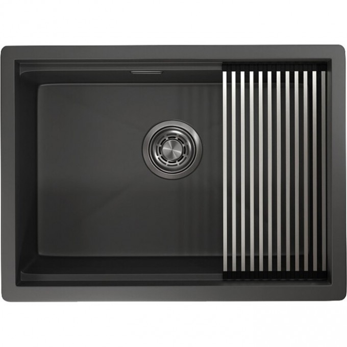 Кухонная мойка GRANULA KITCHEN SPACE KS-6045U черный матовый 6045U CHEPHYII MATOBYII Кухонная мойка GRANULA KITCHEN SPACE KS-6045U черный матовый 6045U CHEPHYII MATOBYII