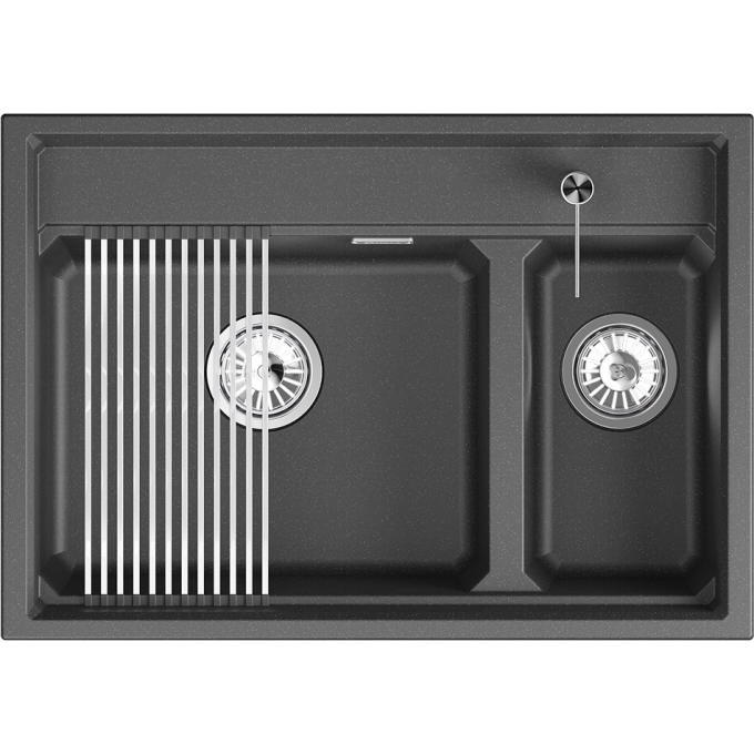 Кухонная мойка GRANULA KS-7302i Черный 7302i CHEPHYII