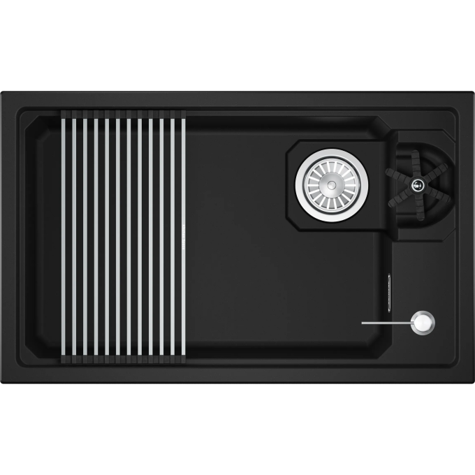 Кухонная мойка GRANULA KS-7309RU ЧЕРНЫЙ кварц 7309RU CHEPHYII