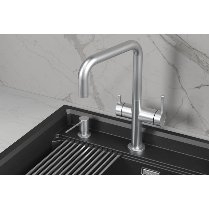 Кухонный смеситель GRANULA KITCHEN SPACE KS-8275 Нерж 8275 HEPJ