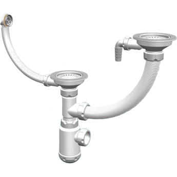 Сифон двойной GRANULA GRAND 31/2 с круглым переливом и отводом ЭКОНОМ (С.Н. 391-11-22) Сифон двойной GRANULA GRAND 31/2 с круглым переливом и отводом ЭКОНОМ (С.Н. 391-11-22)