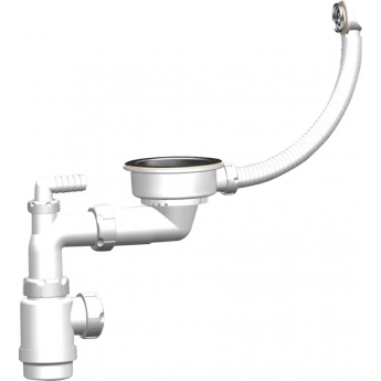 Сифон GRANULA GRAND+ 3 1/2" телескопический трубный с поворотной чашей, круг переливом и отводом СН 351-11 Сифон GRANULA GRAND+ 3 1/2" телескопический трубный с поворотной чашей, круг переливом и отводом СН 351-11