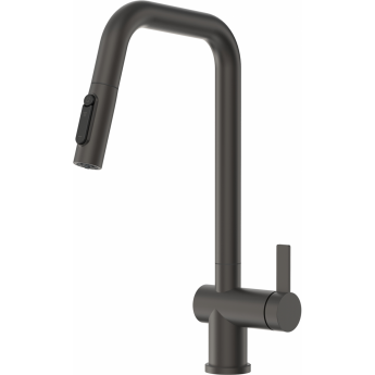 Смеситель кухонный GRANULA KS-7273 графит матовый, сталь